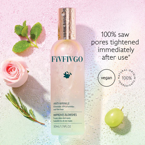 Fivfivgo™ Rose Anti-Aging Elixir Face Mist - Dermatologist tested to remove 98% of deep wrinkles and dark spots