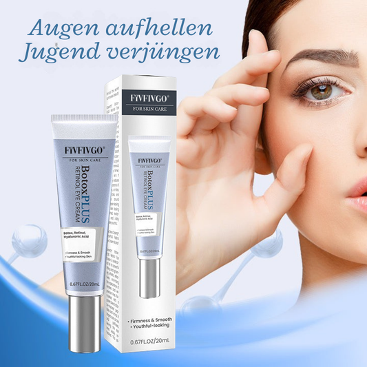 Fivfivgo® BotoxPLUS Retinol Augencreme - Dermatologe empfohlen (Augencreme gegen feine Linien, Falten, dunkle Augenringe, dunkle Flecken und tägliches Anti-Aging)