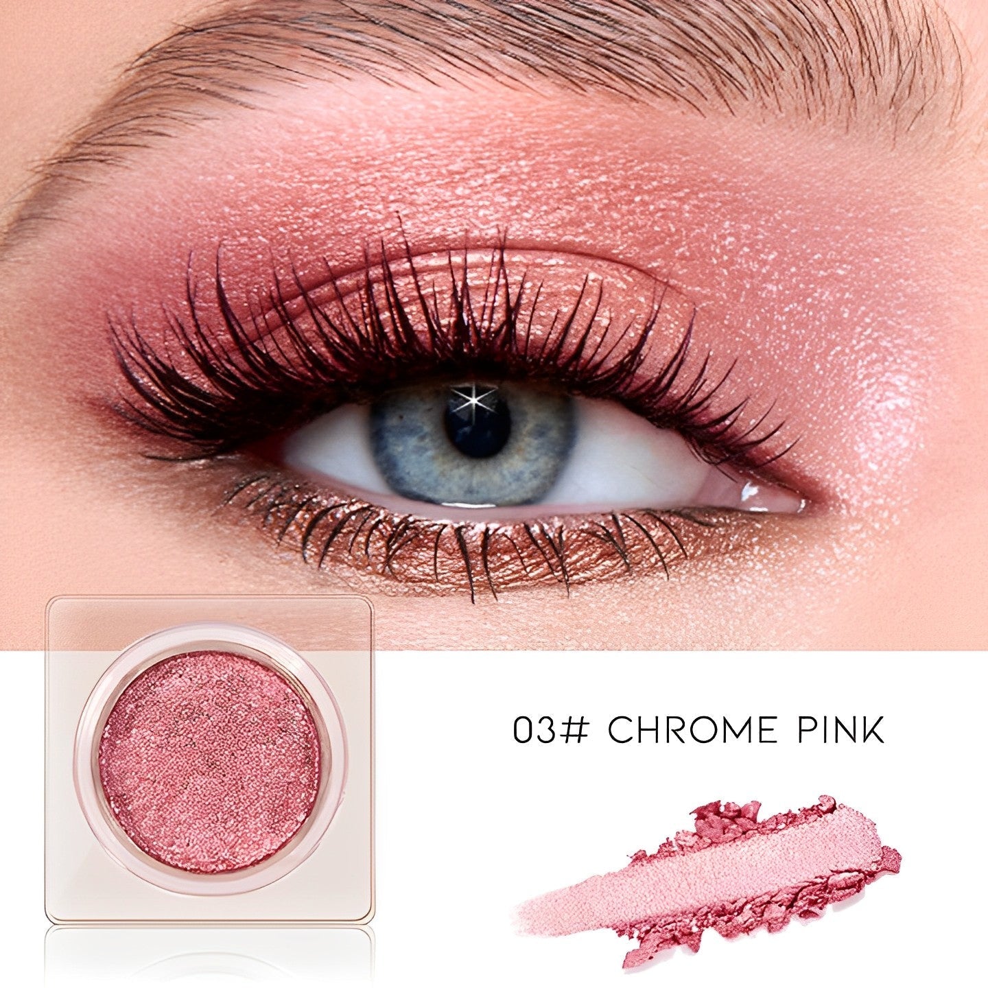 Highshine Waterproof Cream Eyeshadow Make-up Every Day And Night 03# Chrome Pink 1 pc 