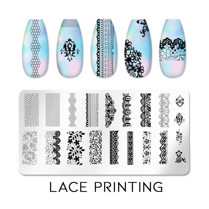 Nail Stamp Art Nail Polishes Every Day And Night Lace 