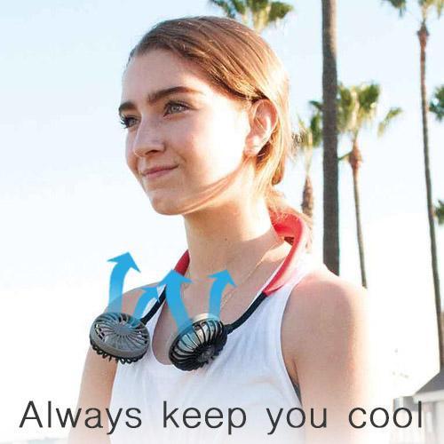 Hands-Free Neckband Fan