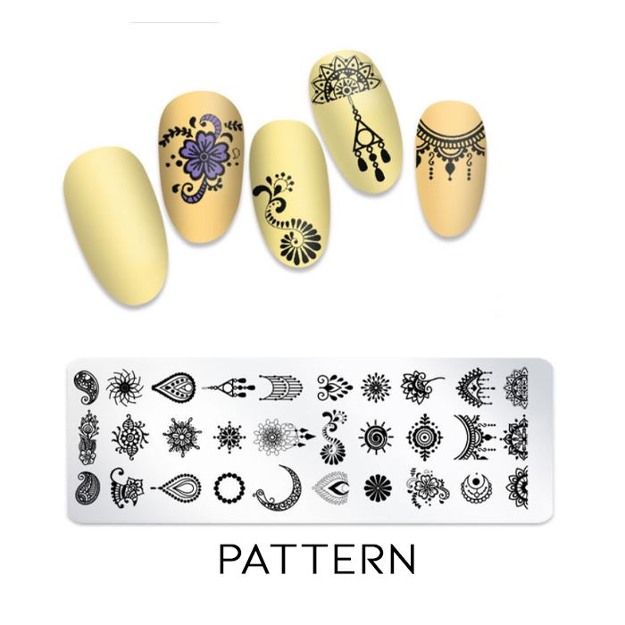 Nail Stamp Art Nail Polishes Every Day And Night Pattern 