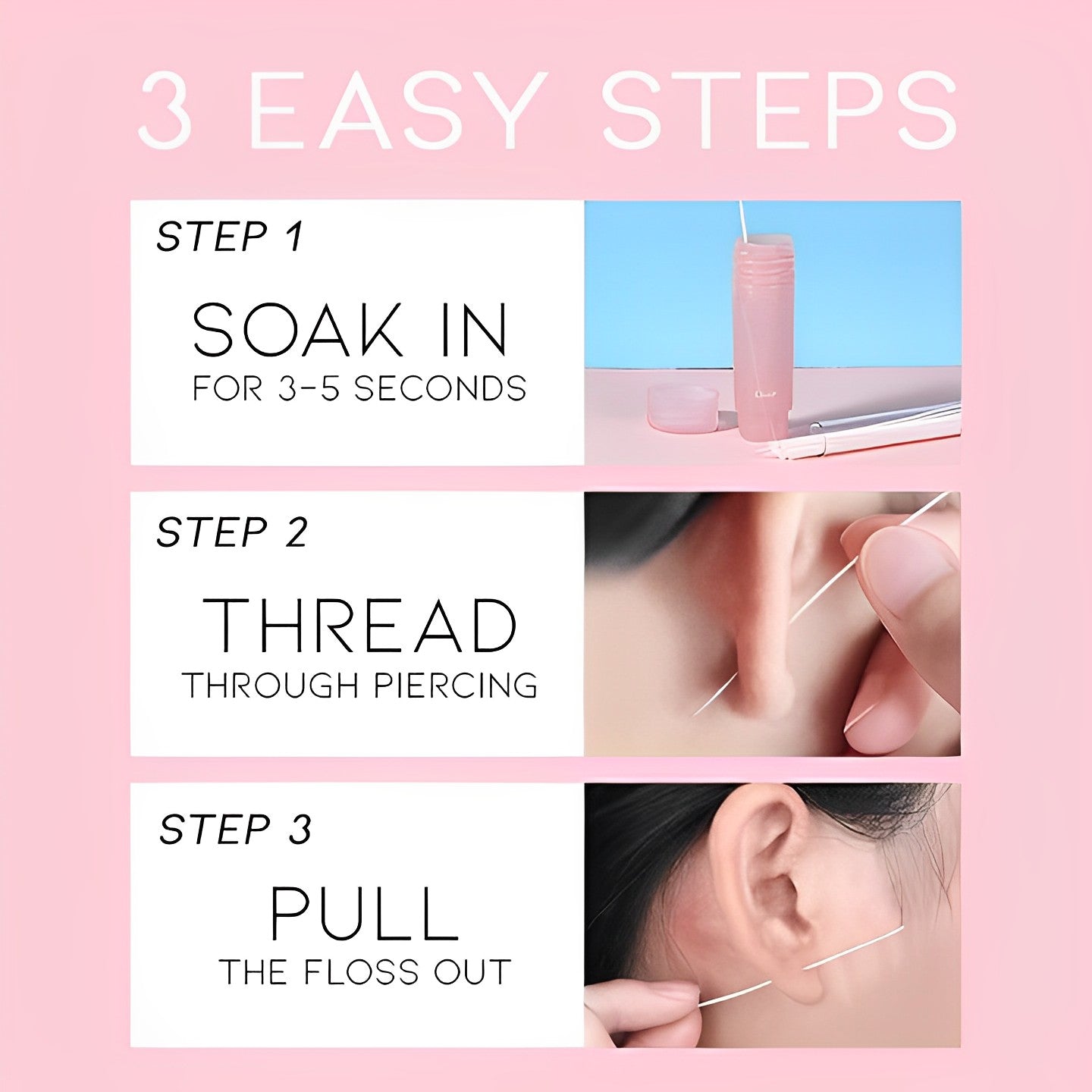 Ear Piercing Hole Cleaner Personal Care Every Day And Night 