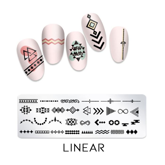 Nail Stamp Art Nail Polishes Every Day And Night Linear 
