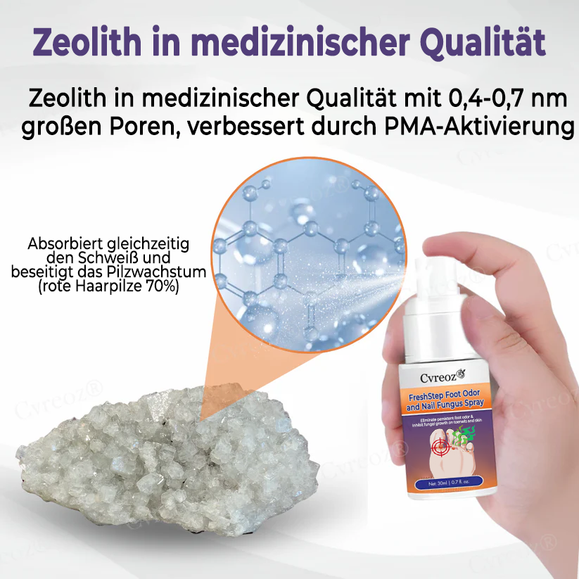 Cvreoz® FreshStep Fußgeruch- und Nagelpilzspray