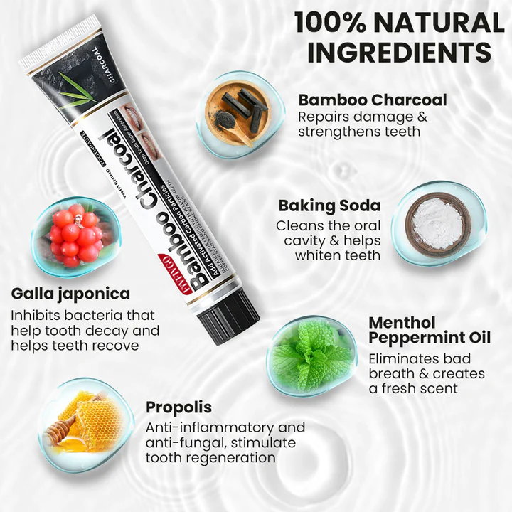 Fivfivgo™ Bamboo Charcoal Whitening Toothpaste