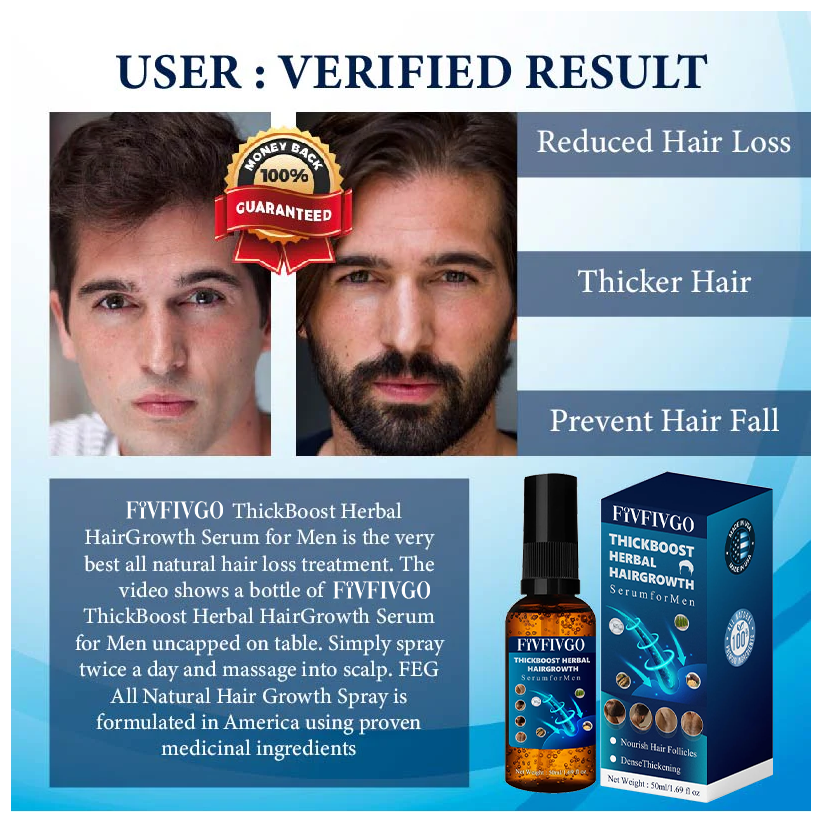 Fivfivgo™ ThickBoost Herbal HairGrowth Serum for Men