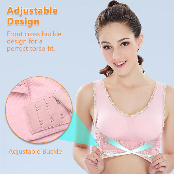 Fivfivgo™ Front Cross Adjustable Side Buckle Bra