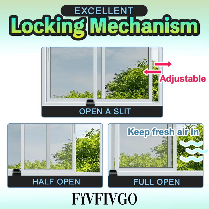 Fivfivgo™ Anti-Thief Safety Sliding Door and Window Security Lock
