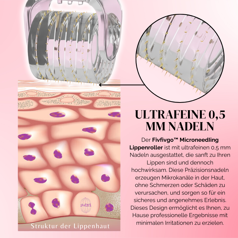 Fivfivgo™ MicroneedIing Lippenroller | Werkzeug zum Lippenauffüllen für Zuhause