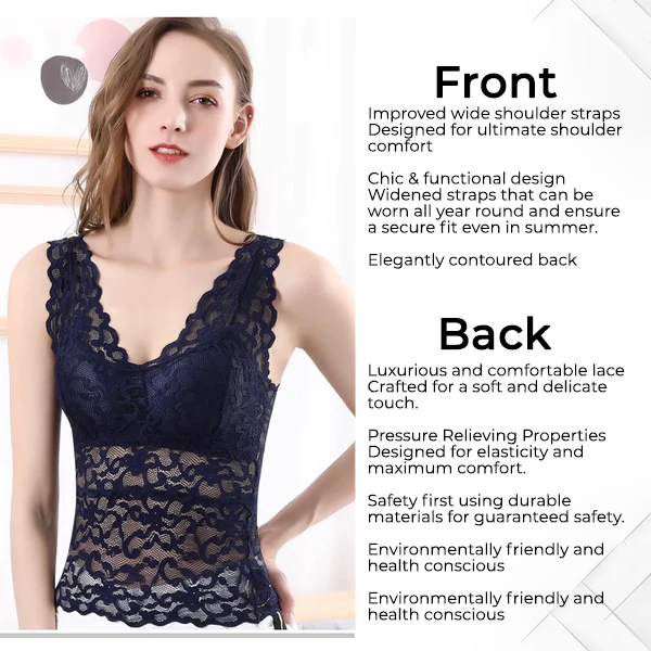 Fivfivgo™ LymphVive Débardeur sans fil Soutien-gorge en dentelle