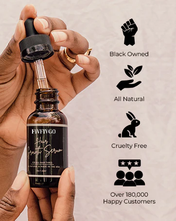 Fivfivgo™ Hair Growth Serum Designed for Black Women with Organic Herbs and Natural Vitamin. No Chemicals
