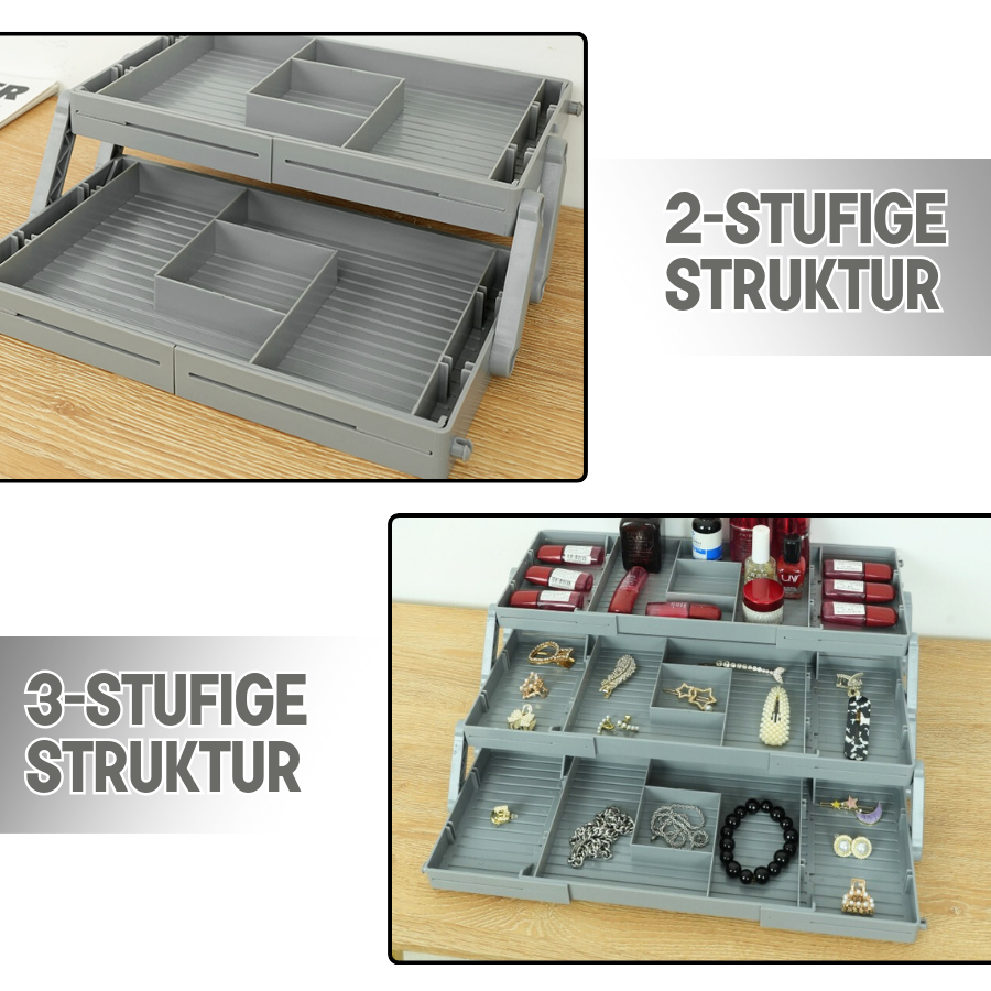 Mehrstufiger Smart Schubladenorganisator