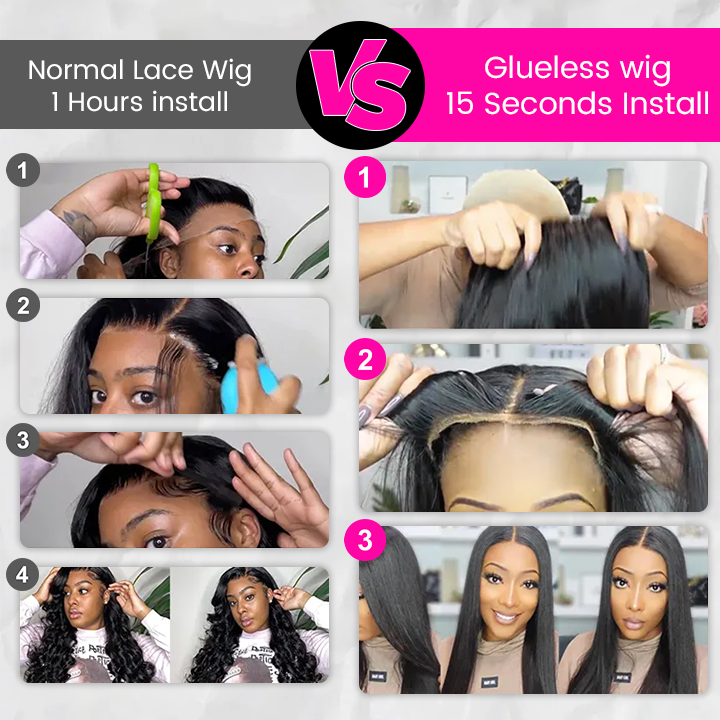Fivfivgo™ 180% Density Bouncy Deep Curly Glueless Lace Wig