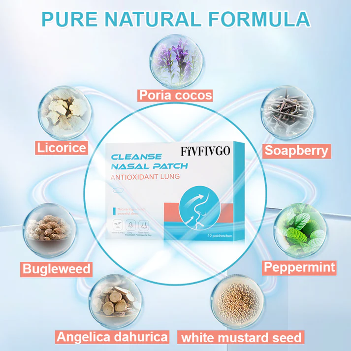 Fivfivgo™ Patch nasal antioxydant pour le nettoyage des poumons