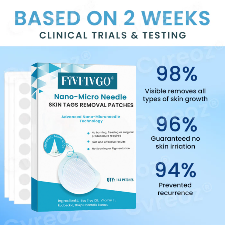 Fivfivgo® Nano-Micro Needle Skin Tags Removal Patches