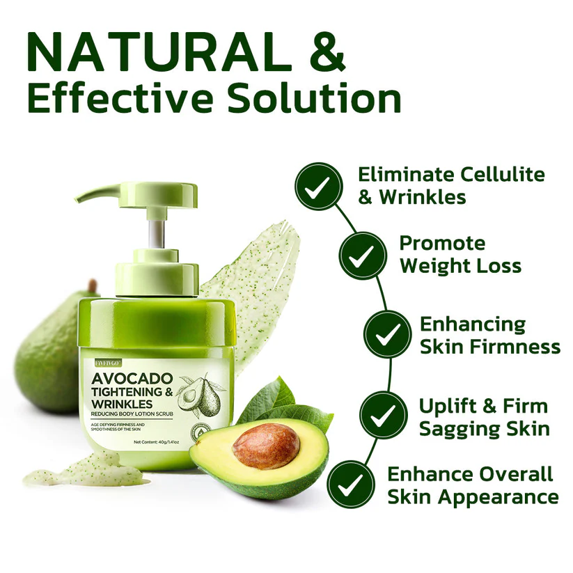 Fivfivgo™ Avocado Straffendes und Falten reduzierendes Körperlotion-Peeling (🇨🇦CDA empfohlen)