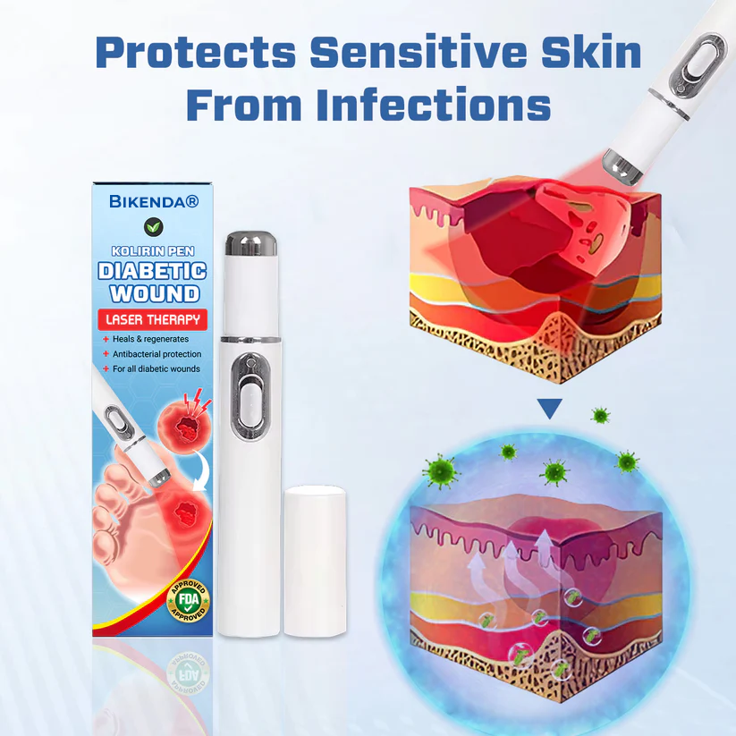Bikenda® Laser Therapy Diabetic Wound Kolirin Pen 💥 Heals Diabetic Wounds Instanly