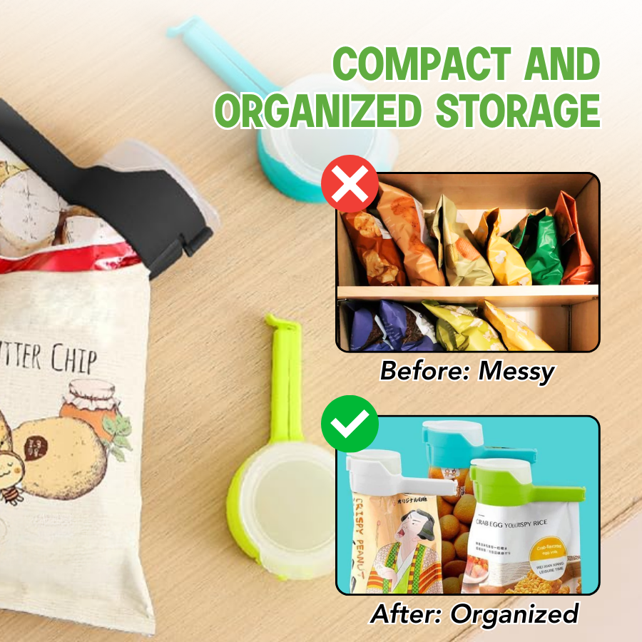 Seal Pour Food Storage Bag Clip