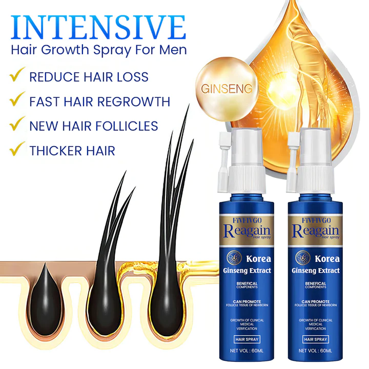 Fivfivgo™ Reagain RedGinseng Spray pour la croissance des cheveux