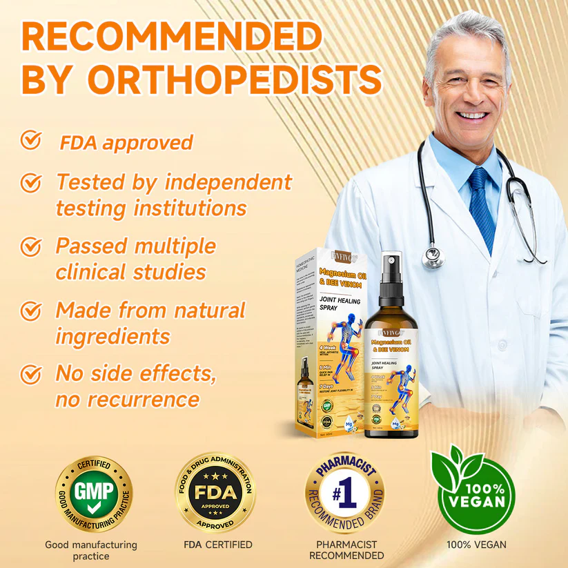 Fivfivgo™ Gelenkheilungsspray mit Magnesiumöl und Bienengift 👨‍⚕️ Empfohlen von der American Academy of Orthopaedic Surgeons (AAOS)