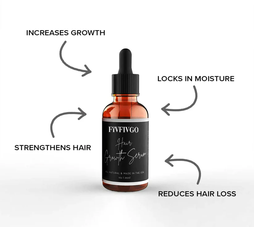 Fivfivgo™ Haarwachstumsserum für schwarze Frauen mit Bio-Kräutern und natürlichem Vitamin. Keine Chemikalien