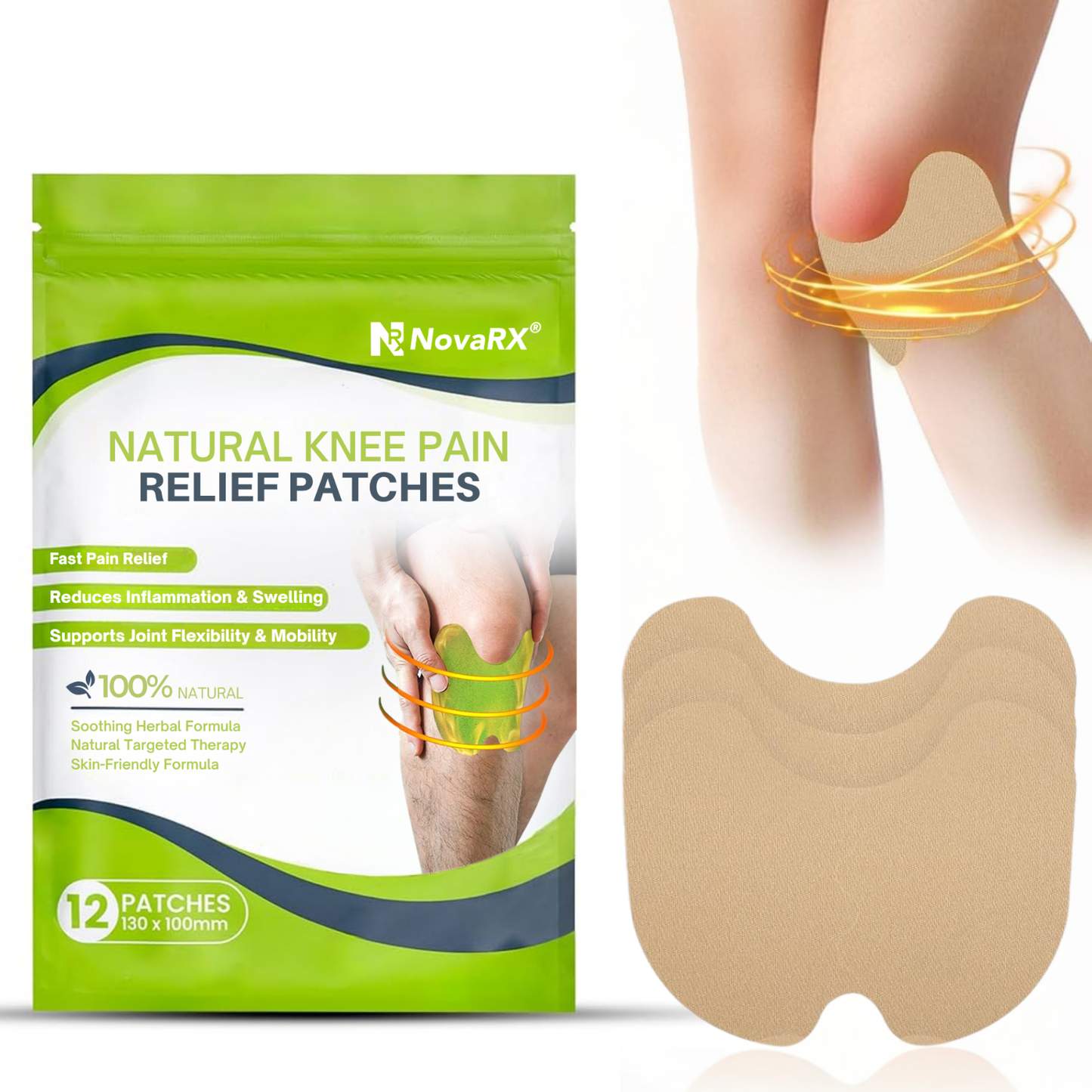 NovaRX®  Natural Knee Pain Relief Patches