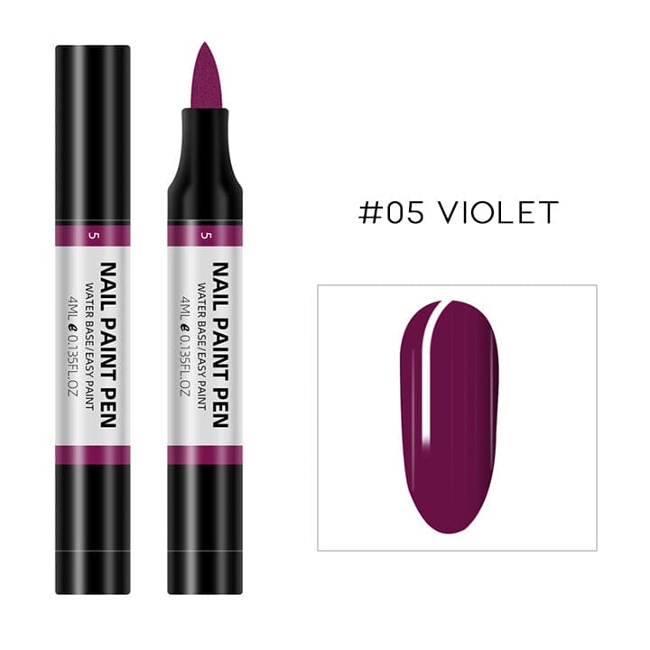 Easy Nail Polish Paint On Pen Nail Every Day And Night #05 Violet 