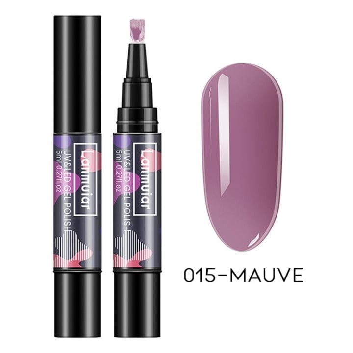 Instant Nail Gel Paint On Brush Pen Every Day And Night 015 - Mauve 