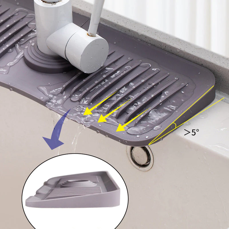 Fivfivgo™ Silicone Sink Faucet Splash Guard Mat