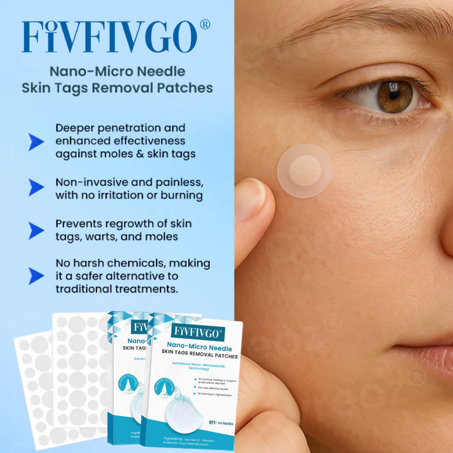 Fivfivgo® Nano-Micro Needle Skin Tags Removal Patches