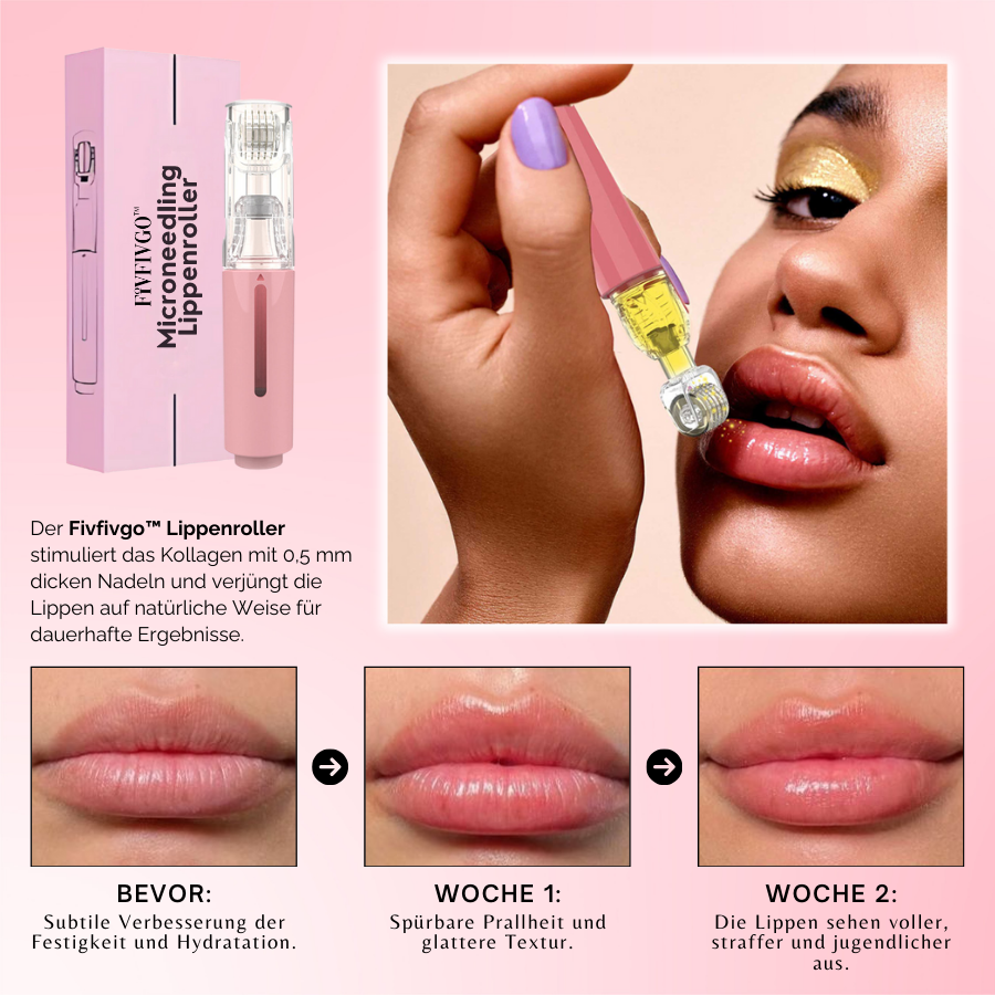 Fivfivgo™ MicroneedIing Lippenroller | Werkzeug zum Lippenauffüllen für Zuhause