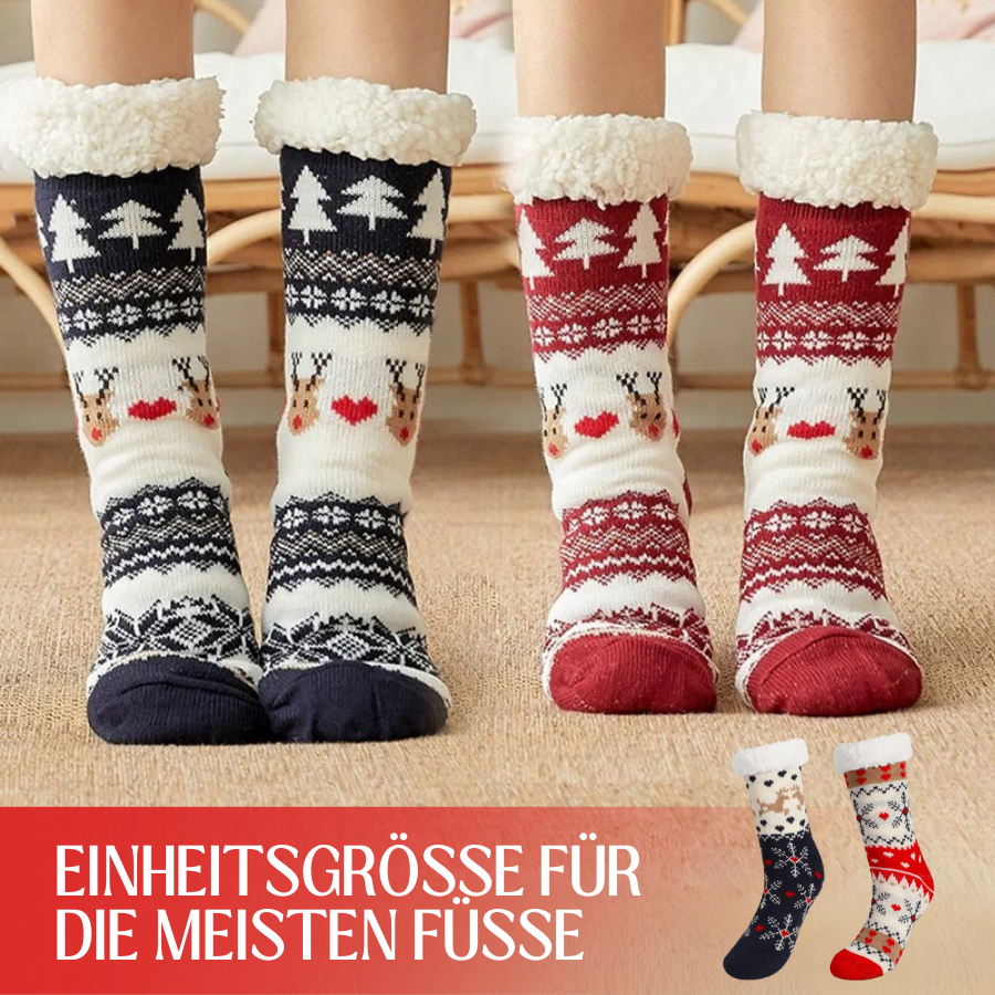 Ultradicke Kaschmir-Hausschuhsocken