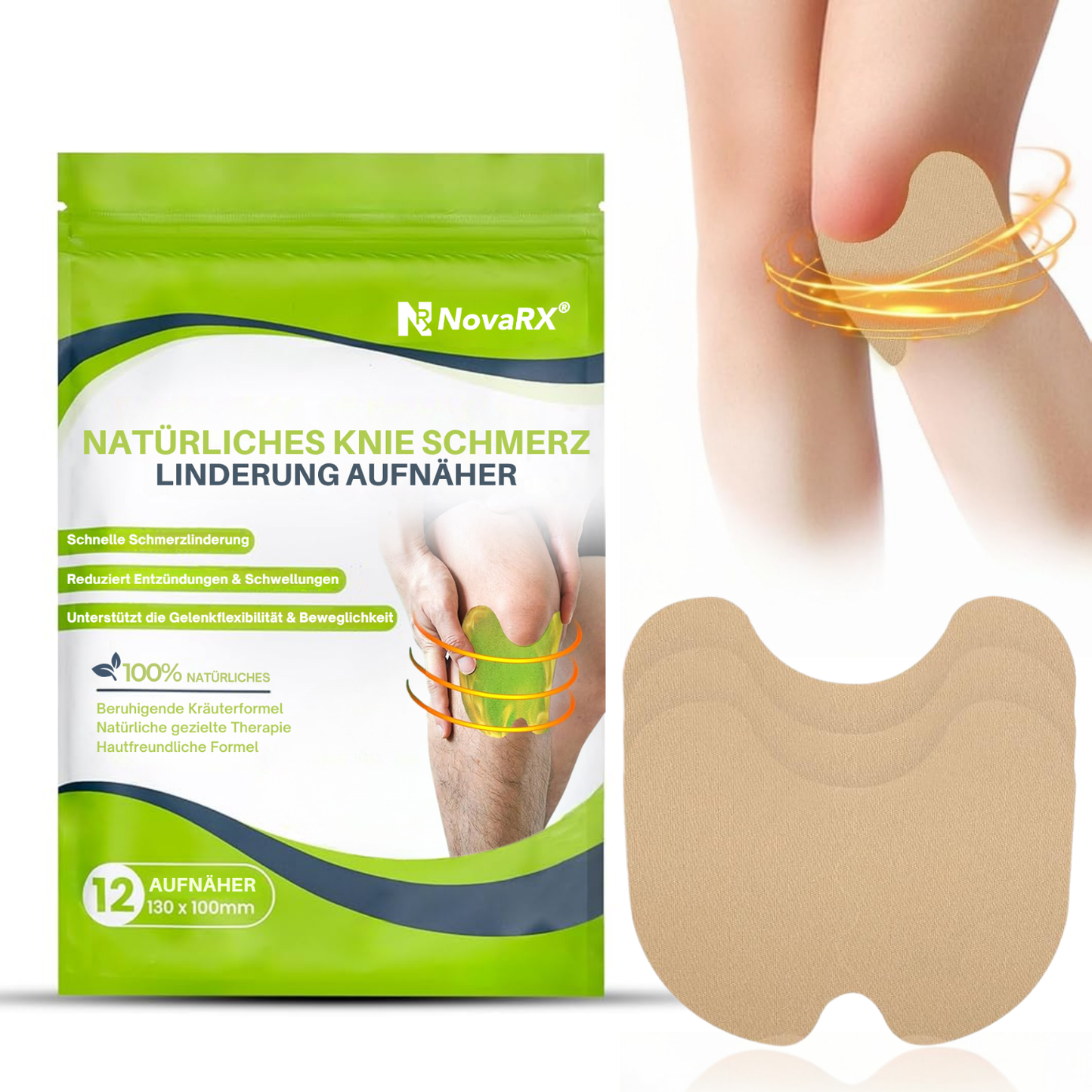 NovaRX® Natürliches Knie Schmerz Linderung Aufnäher