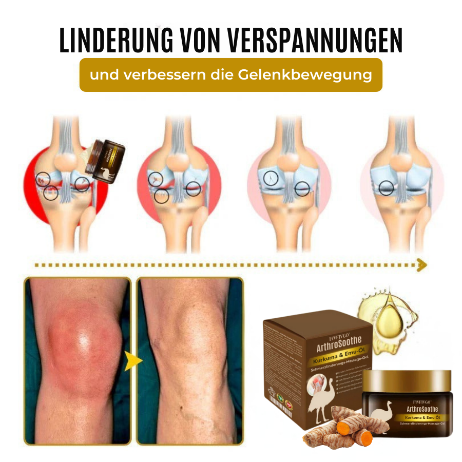 Fivfivgo® ArthroSoothe Kurkuma & Emuöl Schmerzlinderungs-Massagegel