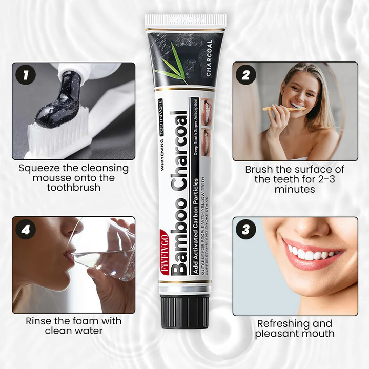 Fivfivgo™ Dentifrice blanchissant au charbon de bambou