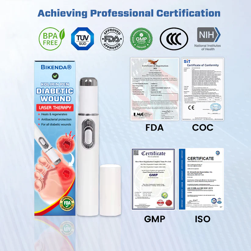 Bikenda® Laser Therapy Diabetic Wound Kolirin Pen 💥 Heals Diabetic Wounds Instanly