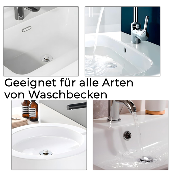 Spülbeckensieb mit herausnehmbarem Korb aus Edelstahl