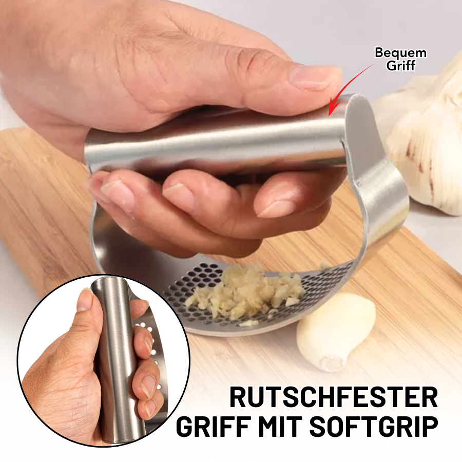 Edelstahl-Knoblauchquetsche