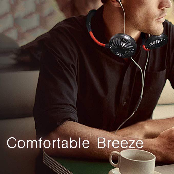 Hands-Free Neckband Fan