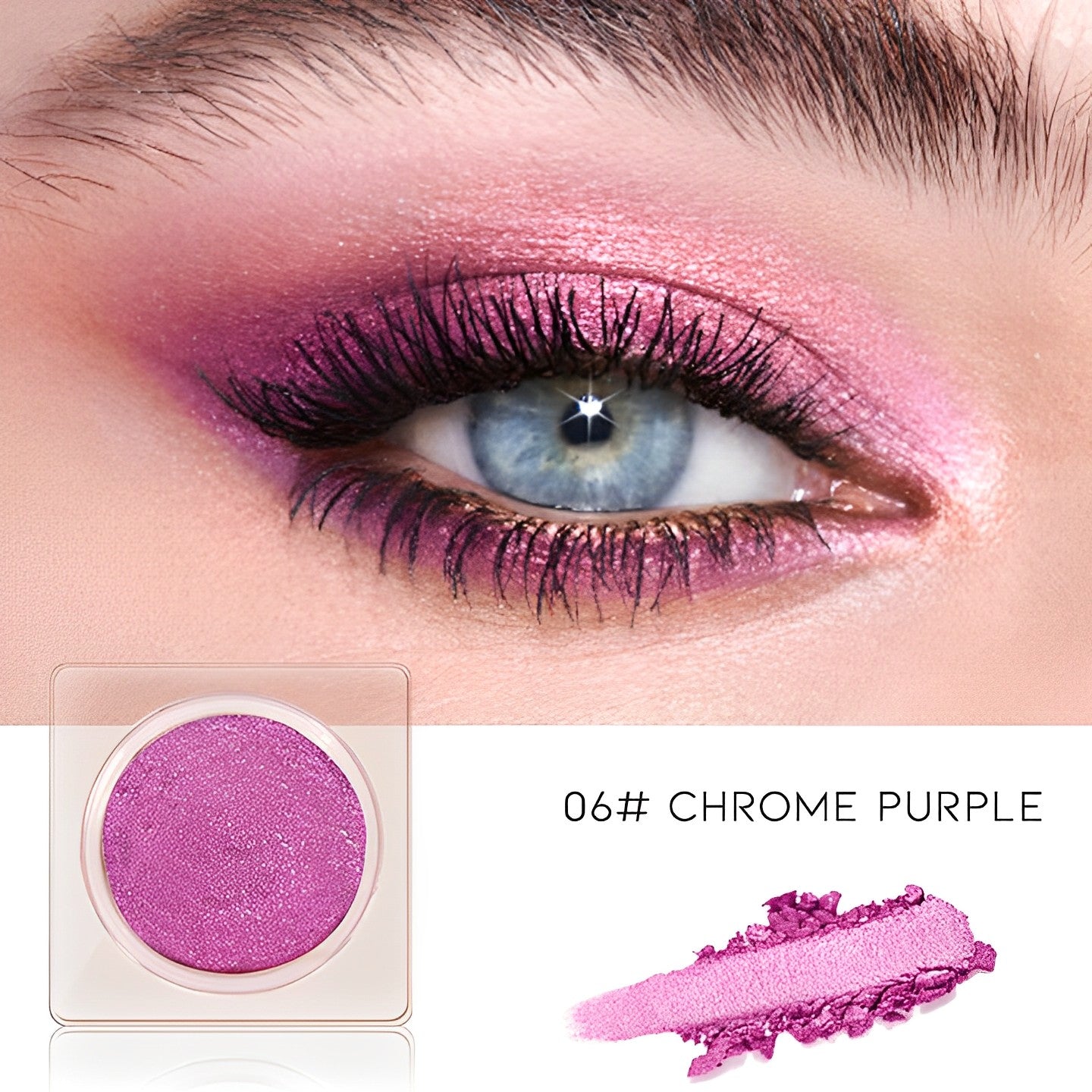 Highshine Waterproof Cream Eyeshadow Make-up Every Day And Night 06# Chrome Purple 1 pc 