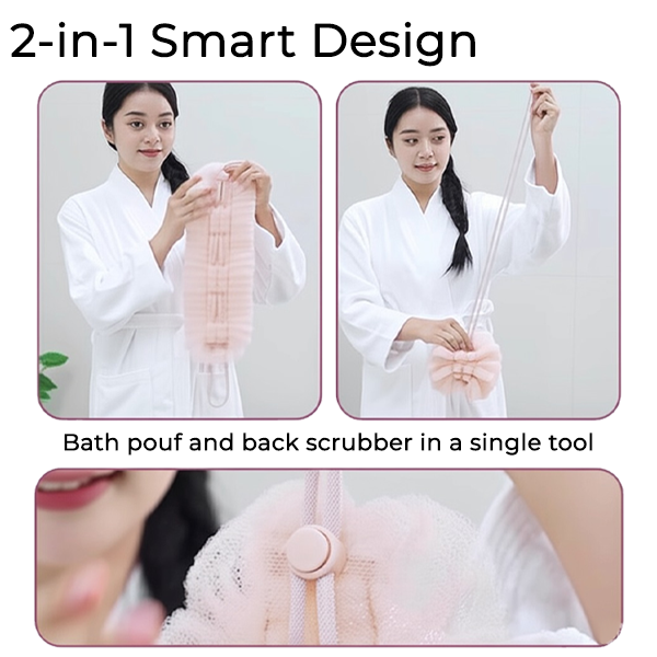 2-in-1 Exfoliating Bath Pouf