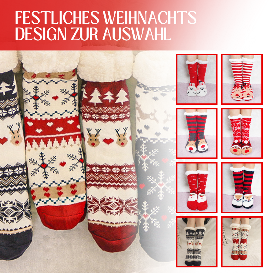 Ultradicke Kaschmir-Hausschuhsocken