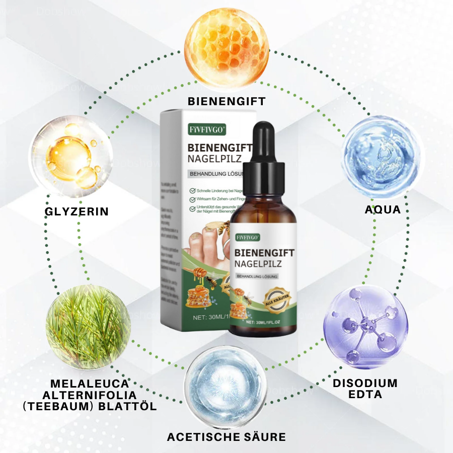 Fivfivgo® Bienengift Nagelpilz Behandlung Lösung: Natürliche Formel für die Gesundheit von Zehennägeln und Fingernägeln