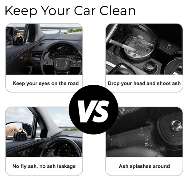 HIGHTQURO® Windproof Car Ashtray