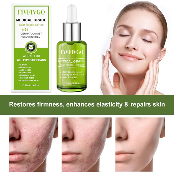 Fivfivgo™ Advanced Scar Repair Serum For All Types of Scars - Especially Acne Scars, Surgical Scars and Stretch Marks