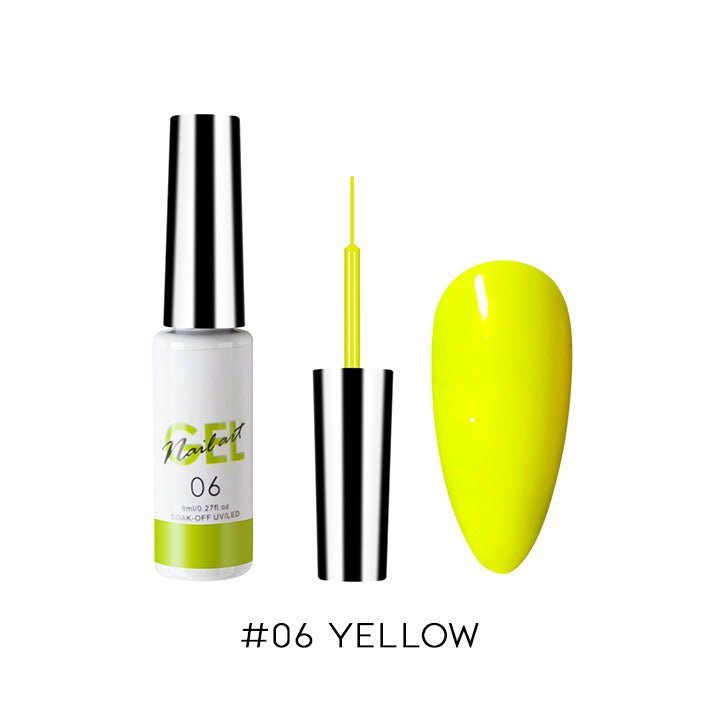 Easy Nail Art Gel Liner Nail Every Day And Night 06 Yellow 