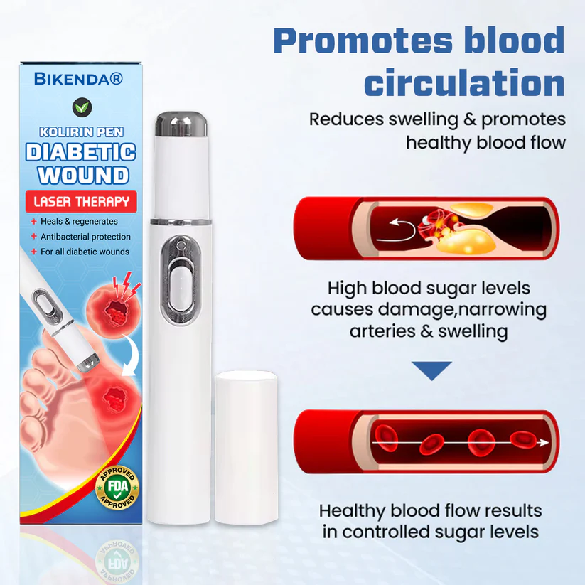 Bikenda® Laser Therapy Diabetic Wound Kolirin Pen 💥 Heals Diabetic Wounds Instanly