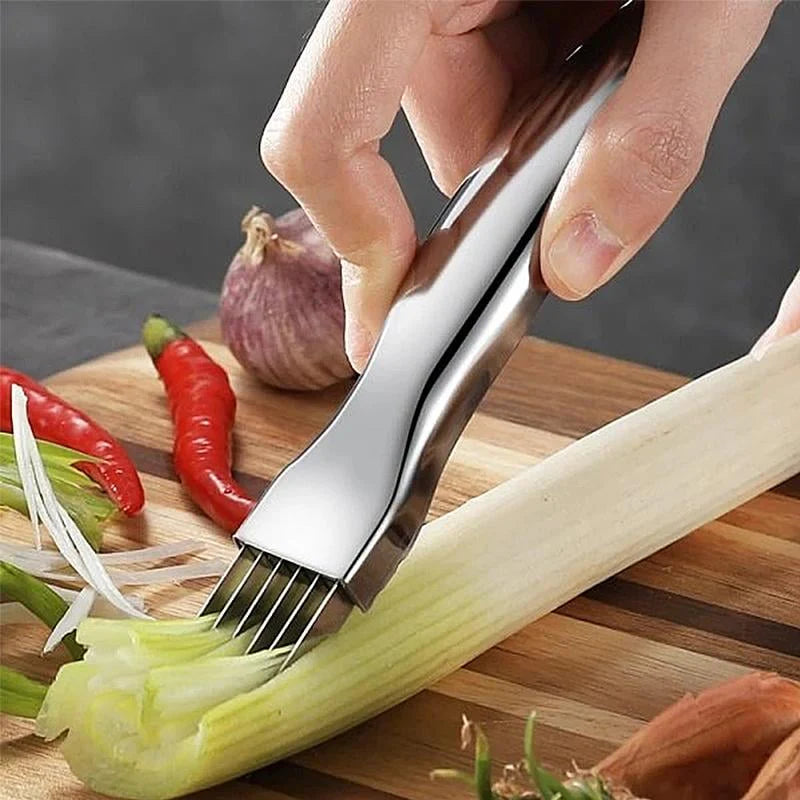 🔥Shred Silk The Knife 🔪Multi-Blade Scallion & Vegetable Cutter, Effortless & Time-Saving✨