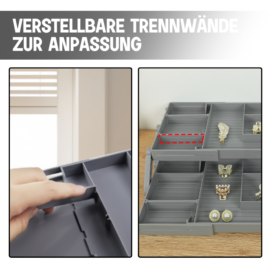 Mehrstufiger Smart Schubladenorganisator